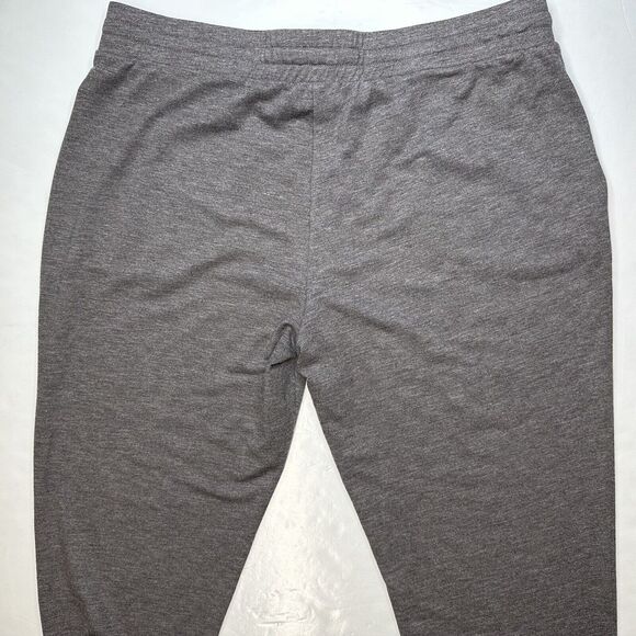 Logo Lounge Skinny Pants Sz Large Gray Pull On Stretch Soft Casual Lace Hem - Picture 9 of 12